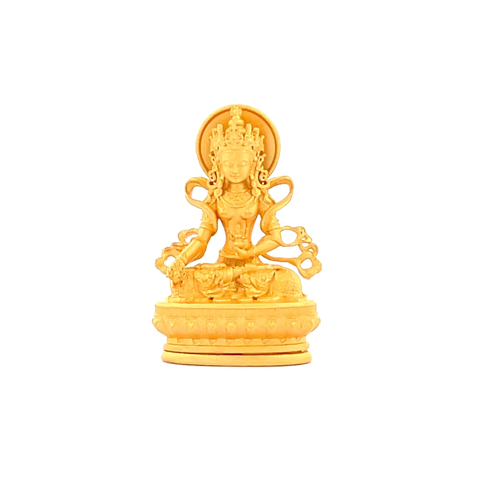 Henrrison LCT2675 · Gilded Tibetan Kṣitigarbha Bodhisattva Copper Sacred Statue (22K Genuine Gold Finish)
