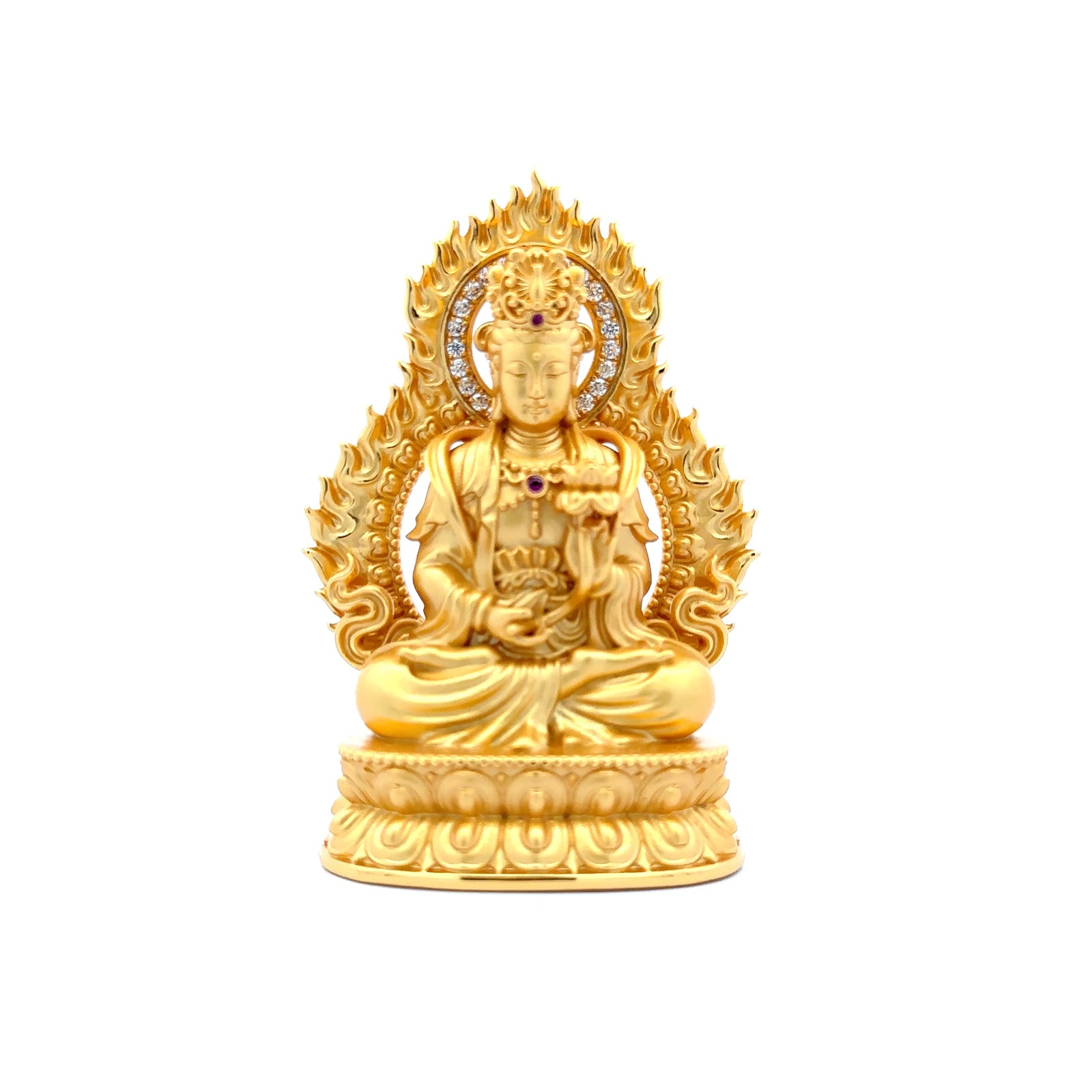 Henrrison LCMahāsthāmaprāpta · Mahāsthāmaprāpta Copper Sacred Statue · Gilded 22K Genuine Gold Finish
