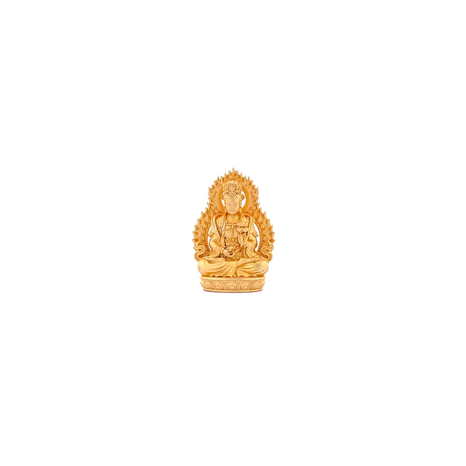 Henrrison LCP1241 · Mahāsthāmaprāpta Sacred 925 Silver Pendant/Statue-Guardian Deity for the Horse g Zodiac · Gilded 22K Genuine Gold Finish