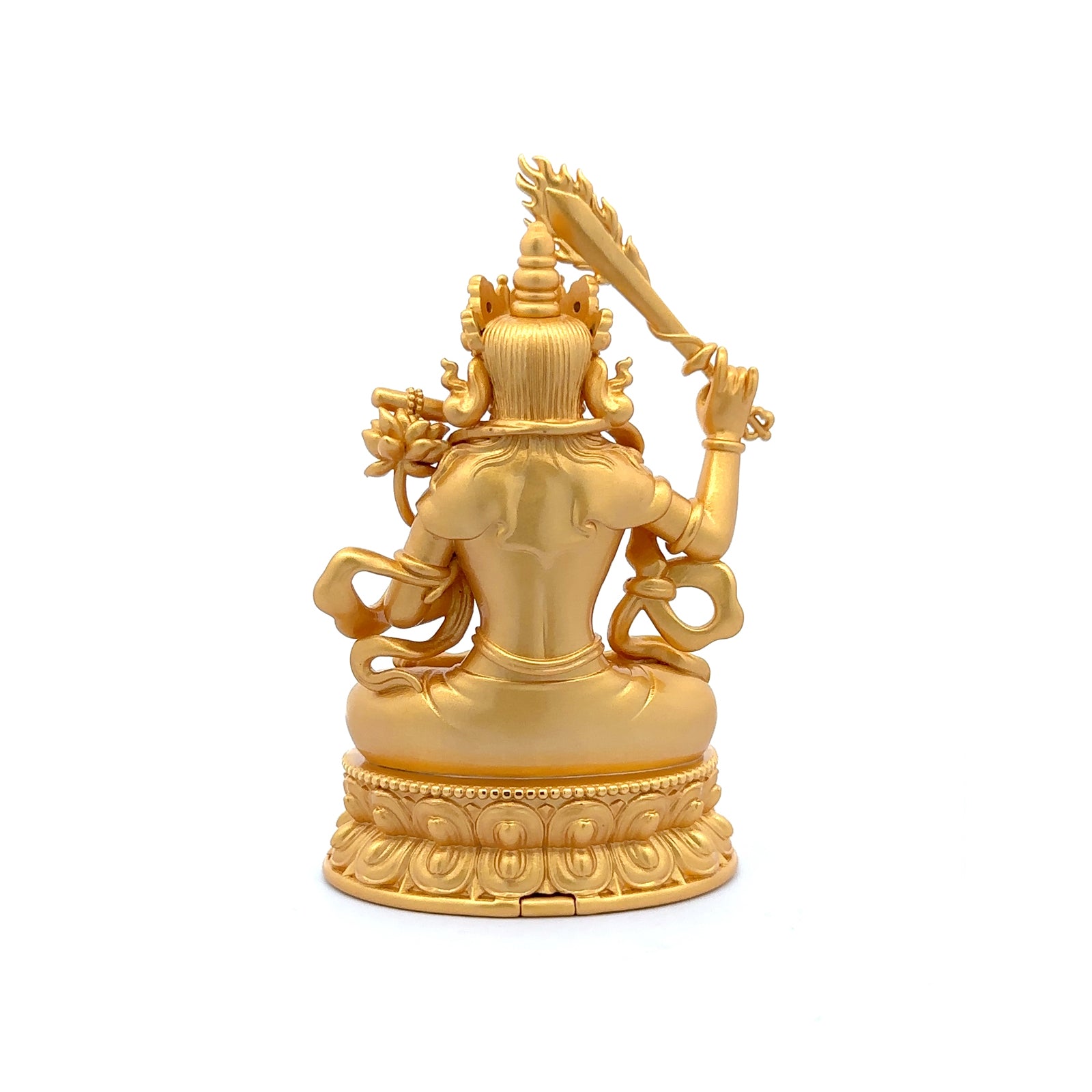Henrrison LCA2328 · Manjushri Copper Statue · Gilded 22K Genuine Gold Finish