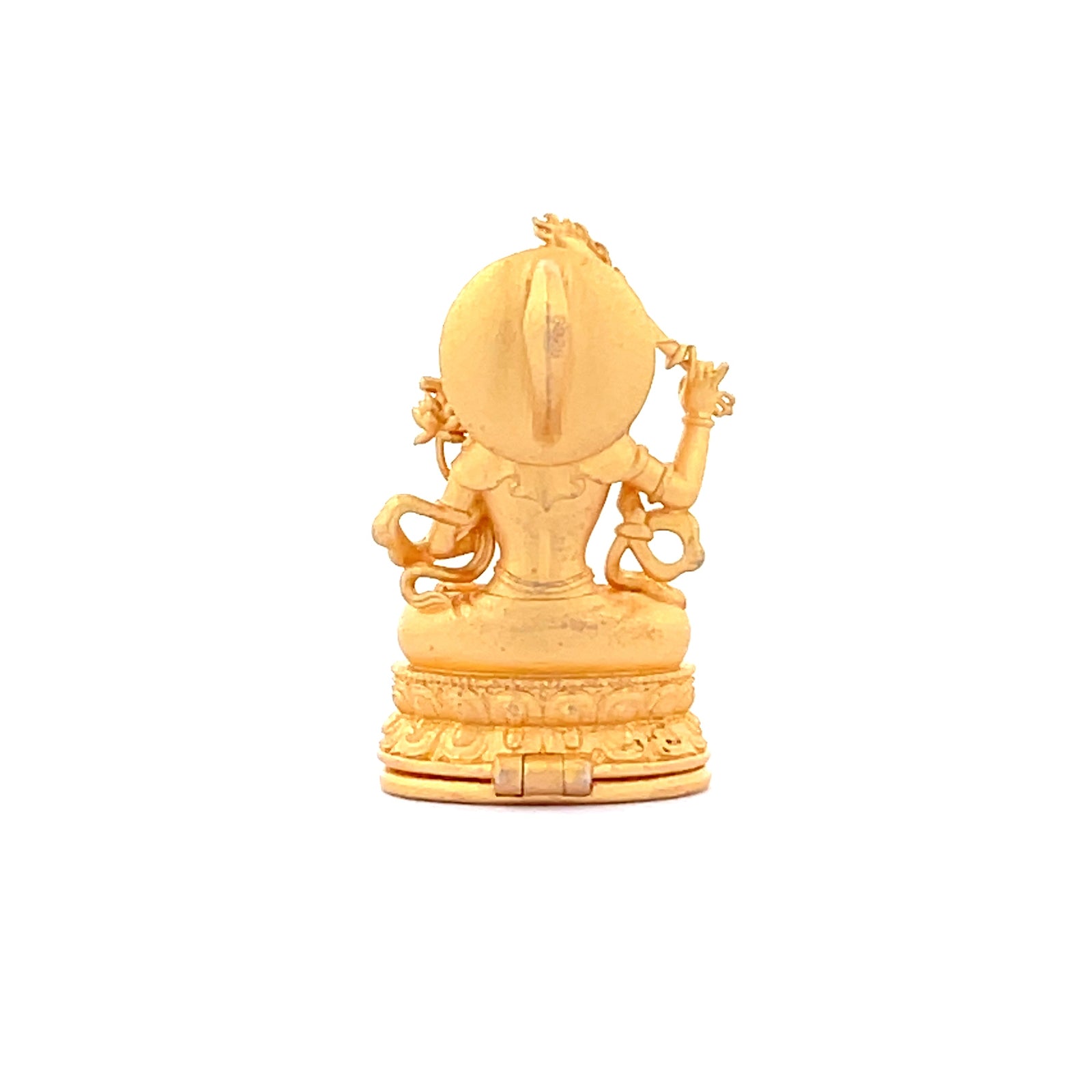 Henrrison LCP1241 · Manjushri 925 Silver Pendant/Statue · Gilded 22K Genuine Gold Finish
