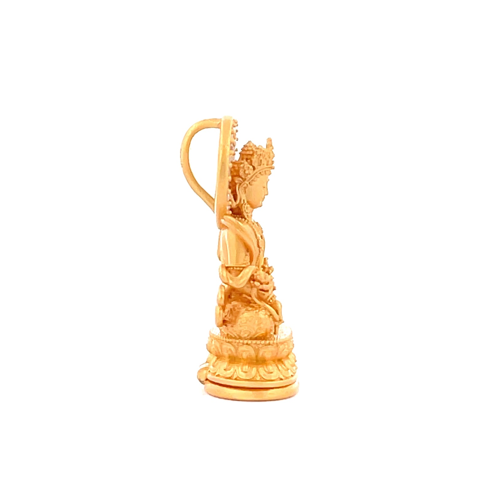 Henrrison LCP2223 · Medicine Buddha Sacred 925 Silver Pendant/Statue · Gilded 22K Genuine Gold Finish