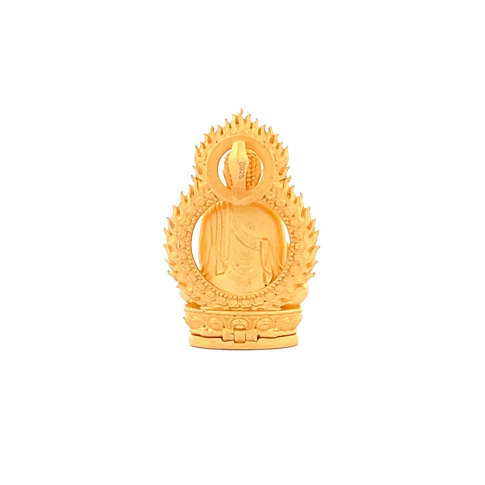 Henrrison LCP1241 · Medicine Buddha Sacr3ed 925 Silver Pendant/Statue · Gilded 22K Genuine Gold Finish
