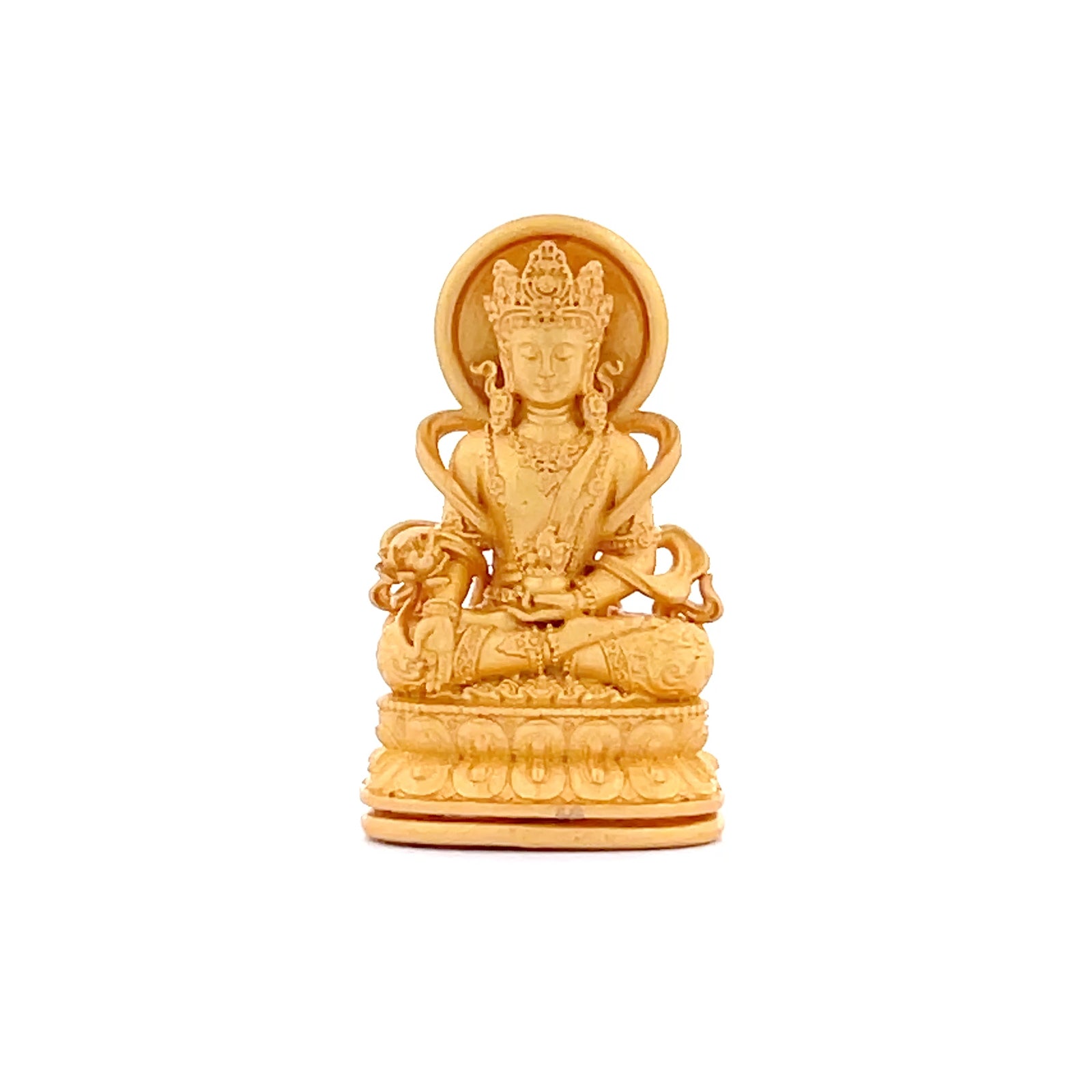 Henrrison LCP1241 · Tibetan Medicine Buddha Sacred 925 Silver Pendant/Statue · Gilded 22K Genuine Gold Finish