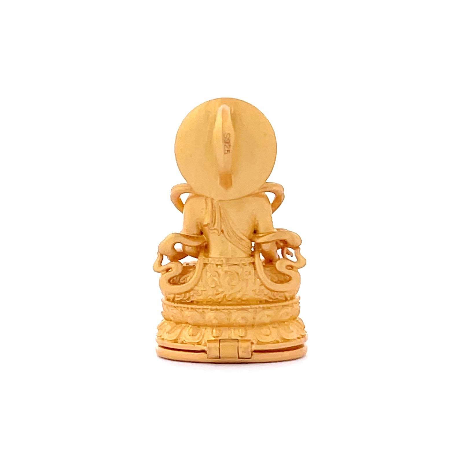 Henrrison LCP1241 · Tibetan Medicine Buddha Sacred 925 Silver Pendant/Statue · Gilded 22K Genuine Gold Finish