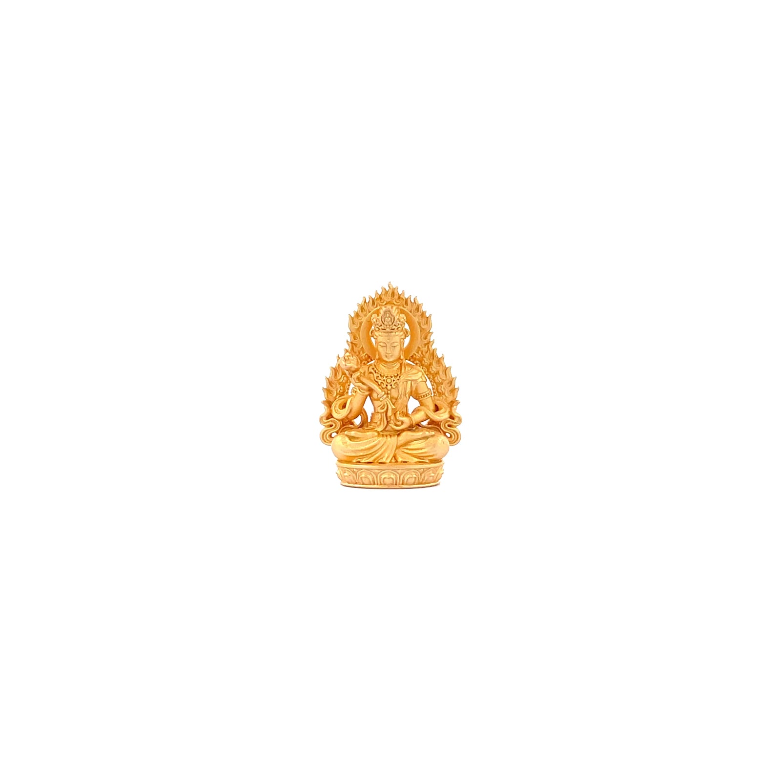 Henrrison LCP1241 · Samantabhadra Sacred 925 Silver Pendant/Statue-Guardian Deity for the Dragon and Snake Zodiac · Gilded 22K Genuine Gold Finish