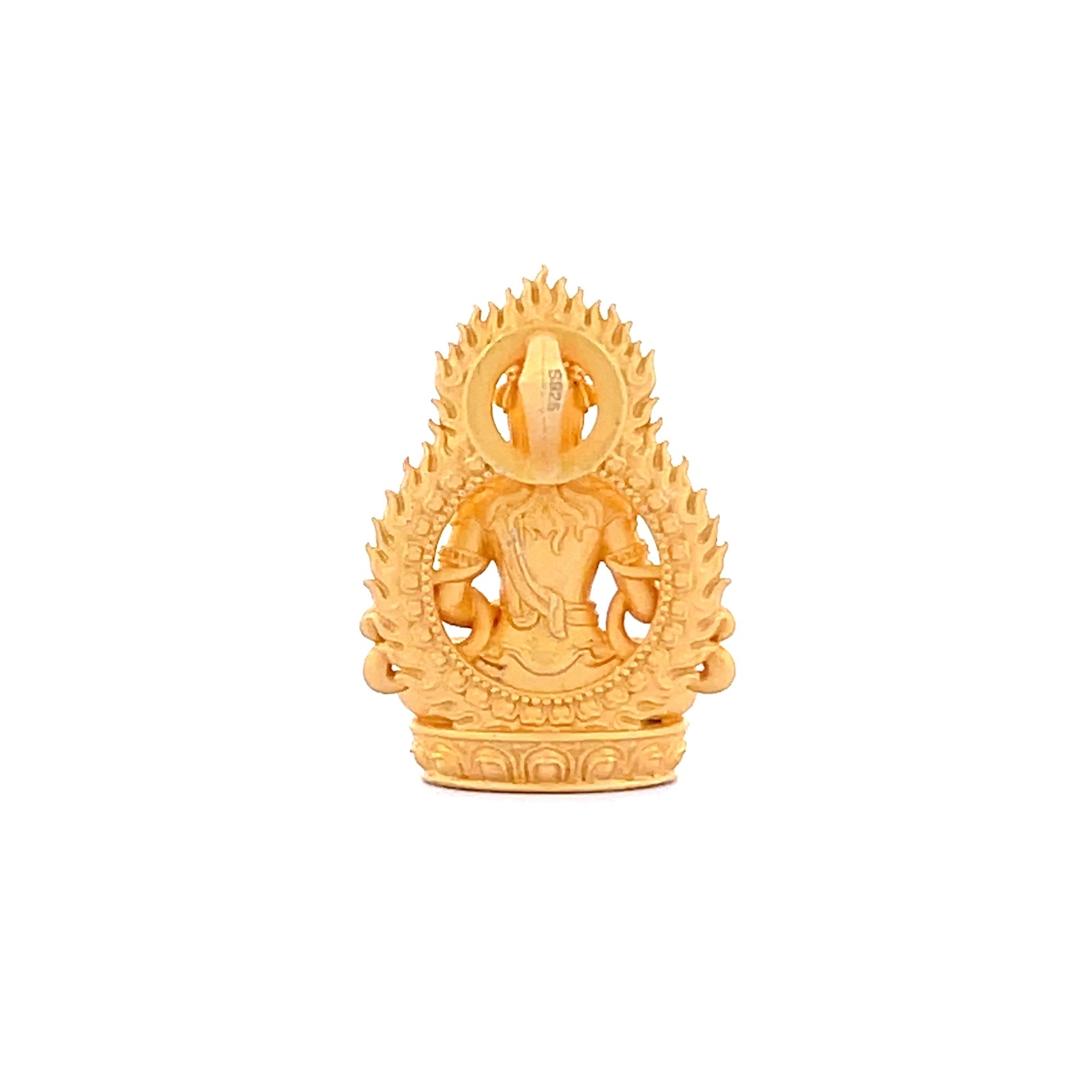 Henrrison LCP1241 · Samantabhadra Sacred 925 Silver Pendant/Statue-Guardian Deity for the Dragon and Snake Zodiac · Gilded 22K Genuine Gold Finish