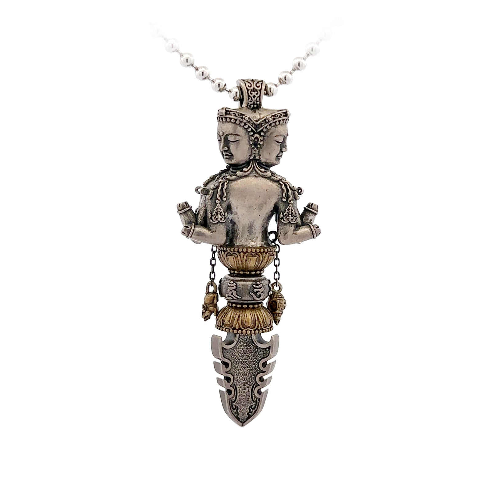 Devotional Pendant · Three-Faced Vajra Phurba · Silver, Gilt · Henrrison · LCP 1251