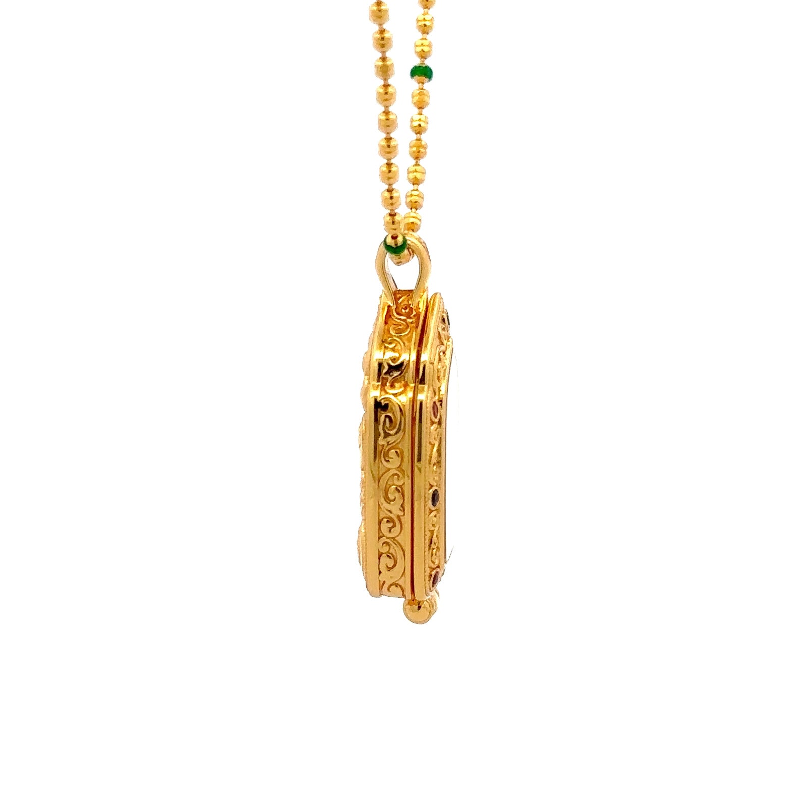 Henrrison 999.9 Fine Gold Mahāsthāmaprāpta Pendant – Handcrafted 24K Spiritual Amulet of Wisdom, Strength & Enlightened Energy for Horse Zodiac