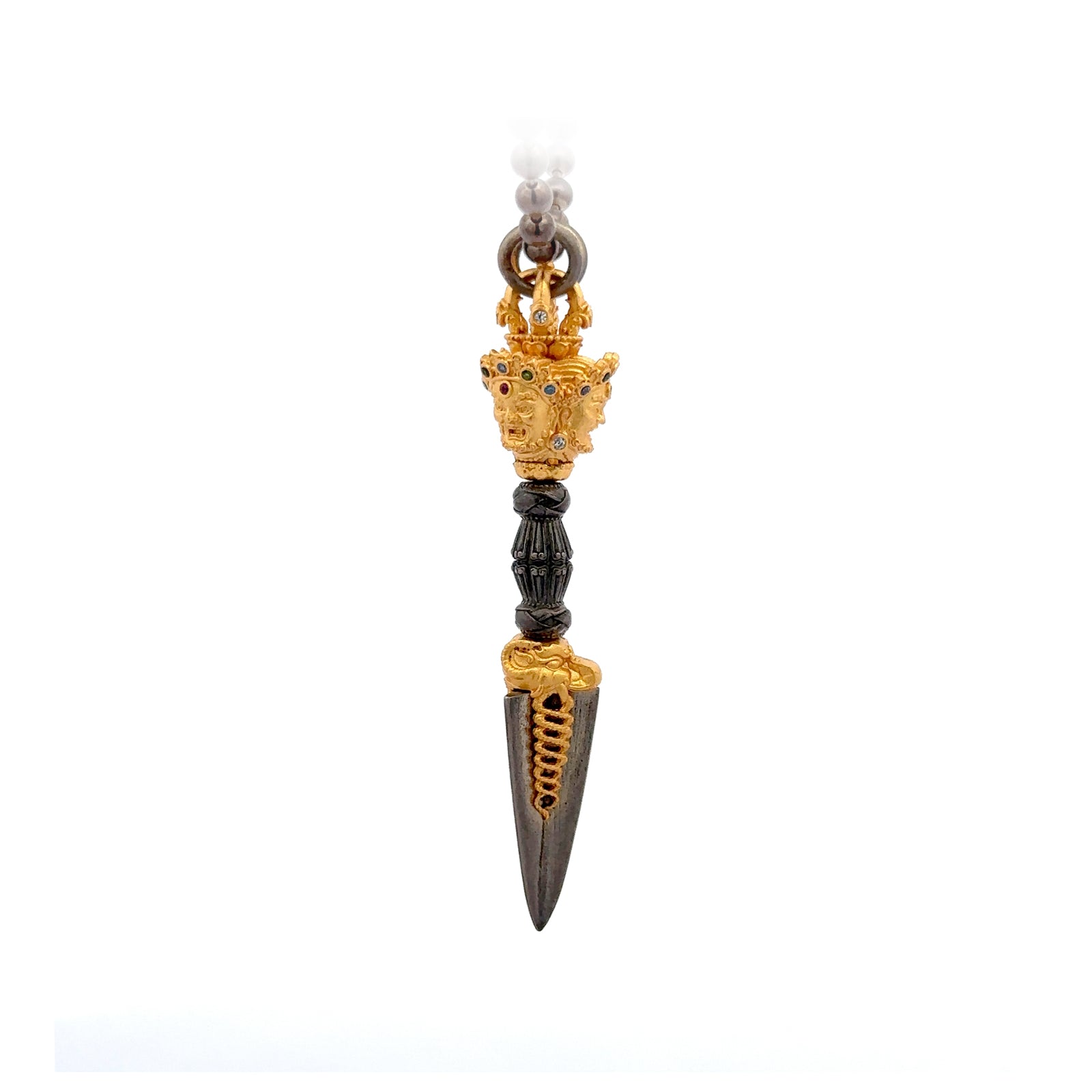 Devotional Pendant · Three-Faced Vajra Phurba · Silver, Gilt · Henrrison · LCP 2219 B