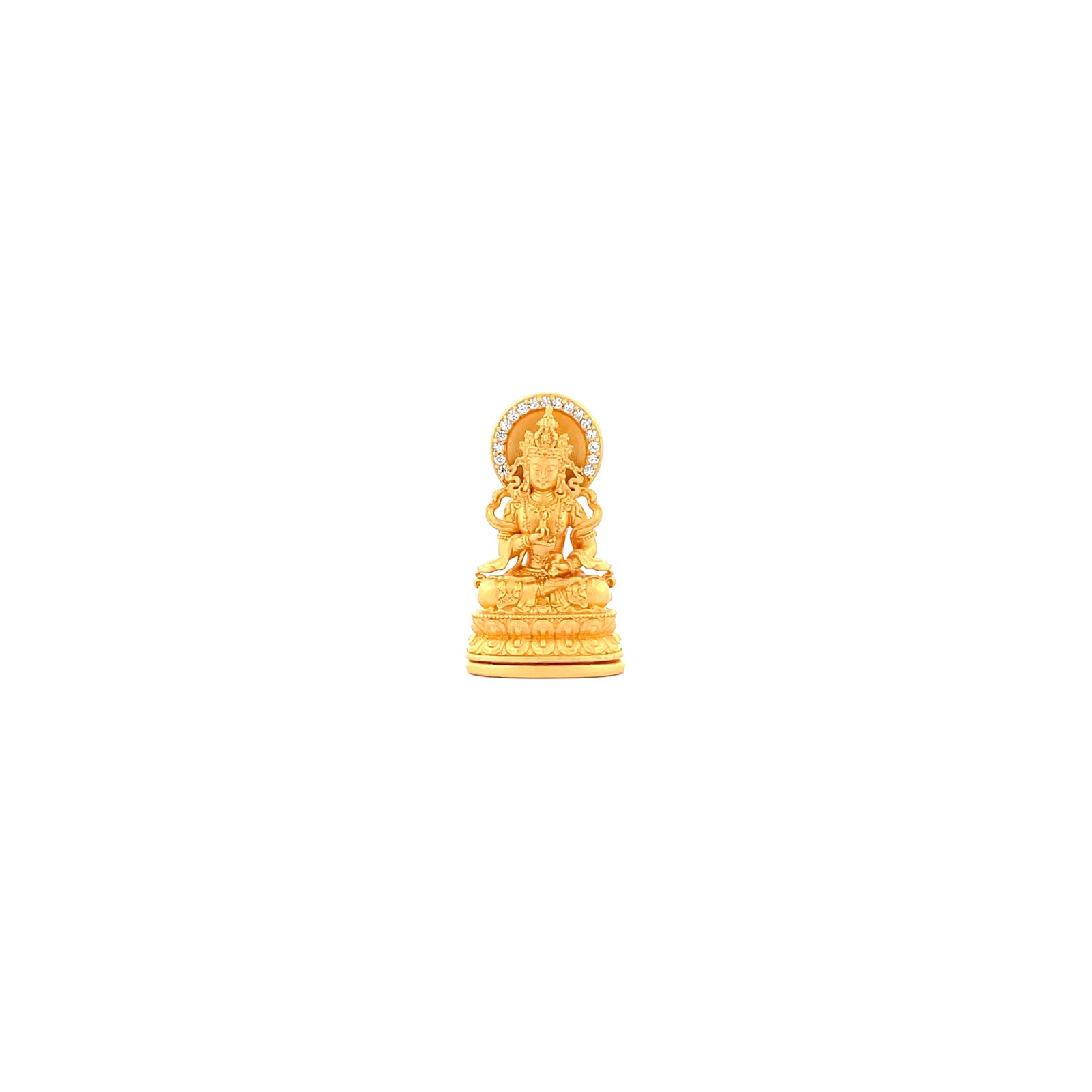 Henrrison LCP2256 · Vajrasattva Sacred 925 Silver Pendant/Statue · Gilded 22K Genuine Gold Finish