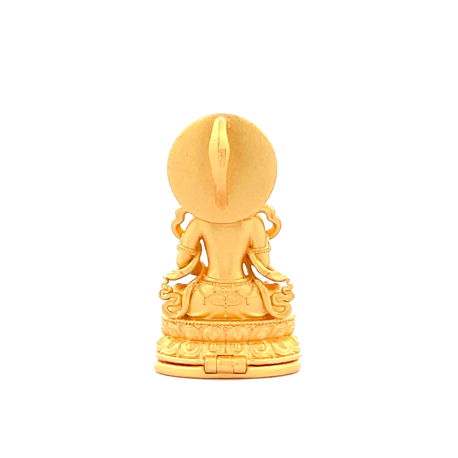 Henrrison LCP2256 · Vajrasattva Sacred 925 Silver Pendant/Statue · Gilded 22K Genuine Gold Finish