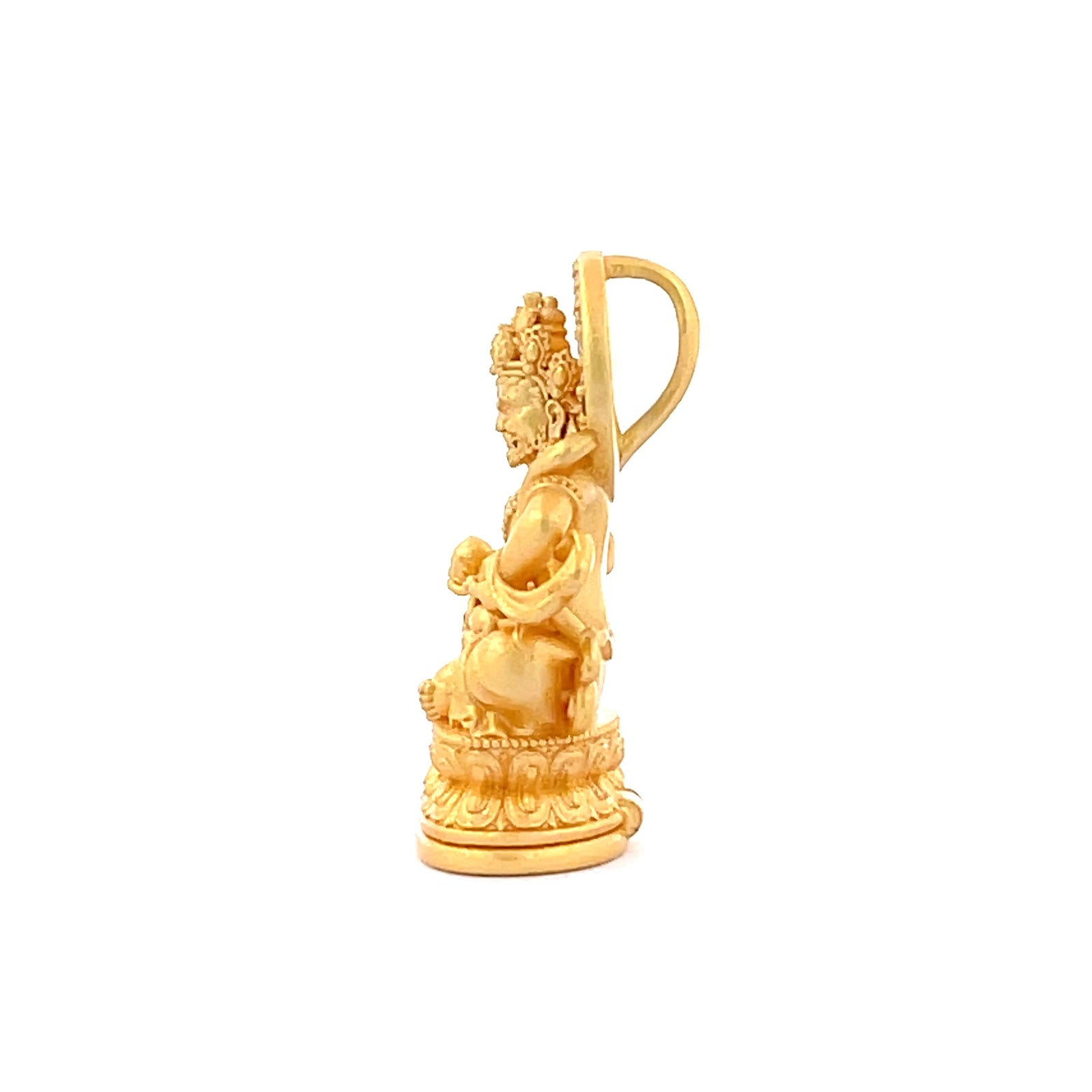 Henrrison LCP2134B · Yellow Dzambhala 925 Silver Pendant/Statue · Gilded 22K Genuine Gold Finish