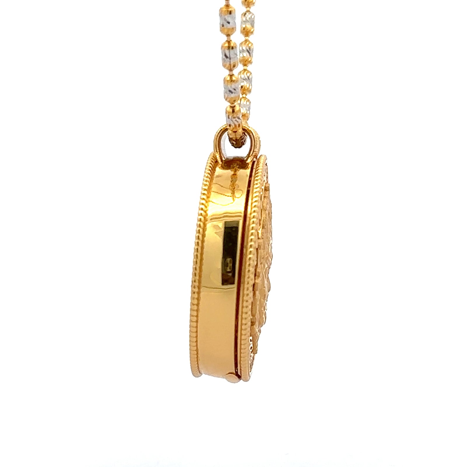 Henrrison LCP2597B · Yellow Dzambhala Wealth Sacred 925 Silver Pendant · Gilded 22K Genuine Gold Finish