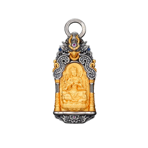 Devotional Pendant · Samantabhadra · Dragon and Snake Zodiac · Eight Guardian Figures · Silver, Gilt · Henrrison · LCP 2517