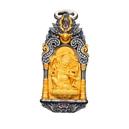 Devotional Pendant · Acala · Rooster Zodiac · Eight Guardian Figures · Silver, Gilt · Henrrison · LCP 2517