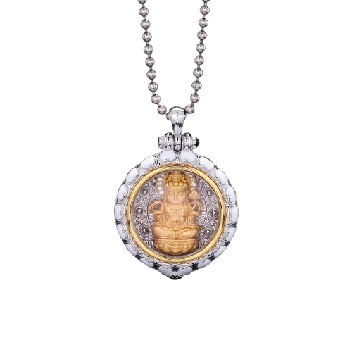 Devotional Pendant · Mahāsthāmaprāpta · Horse Zodiac · Eight Guardian Figures · Silver, Gilt · Henrrison · LCP 2260